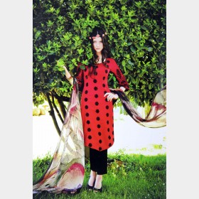 Fair lady’s soft mercerized cotton shalwar Kameez with full embroidery